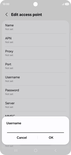 Key in eesecure and press OK.
