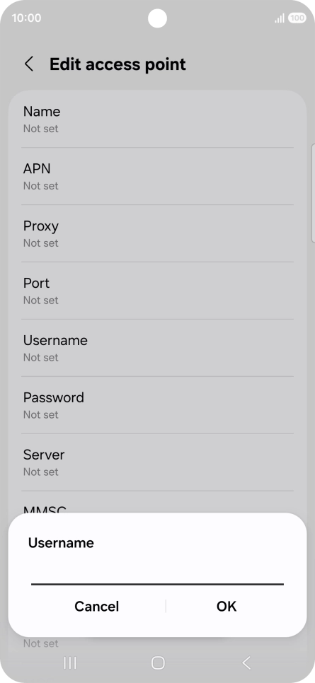Key in eesecure and press OK.