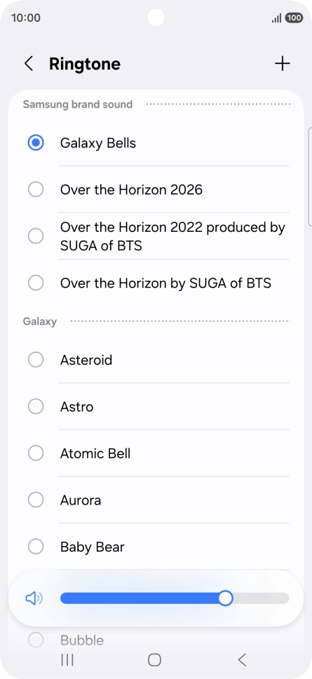 Press the required ring tones to hear them.