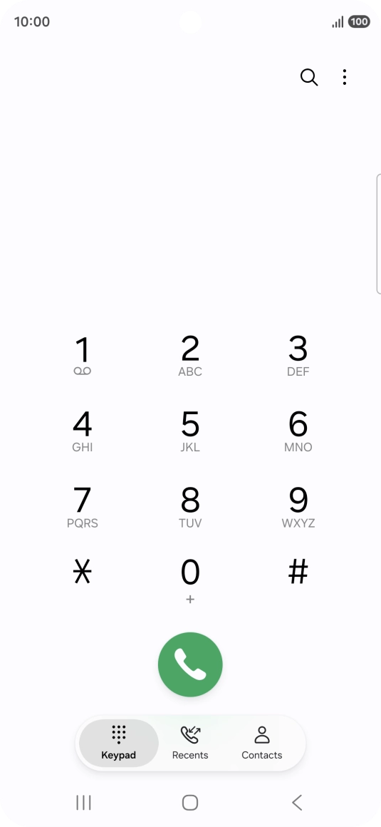 Press the menu icon.