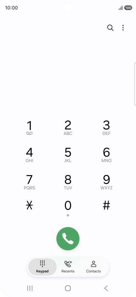 Press the menu icon.