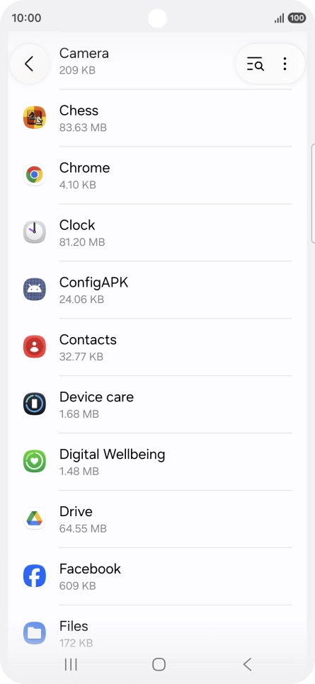 Press the required app.