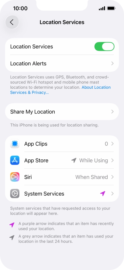 Press the required app.
