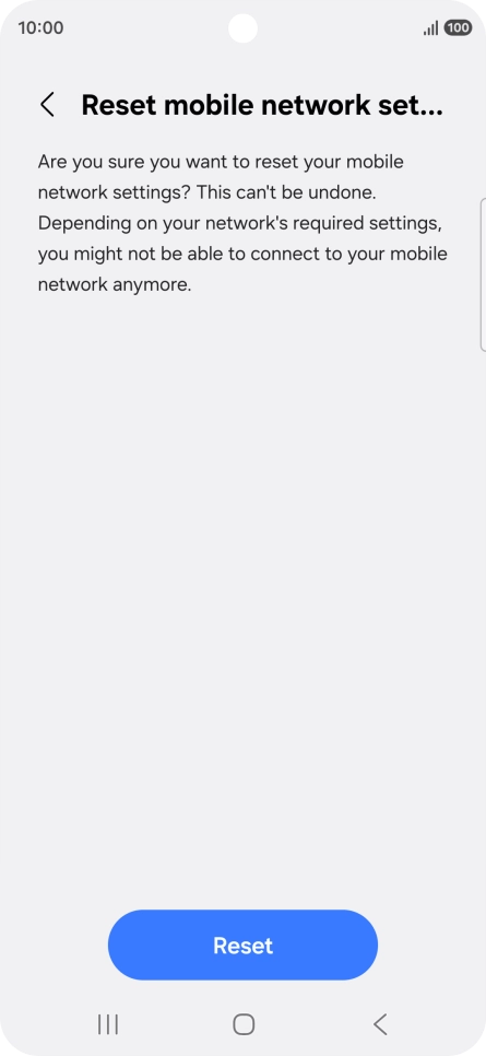 Press Reset.