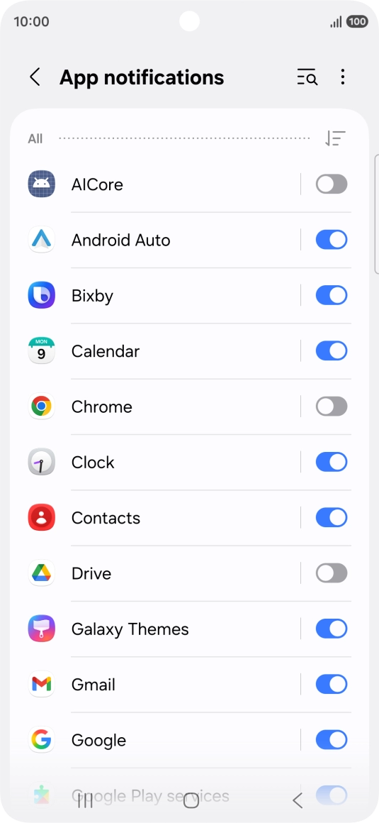 Press the drop down list.
