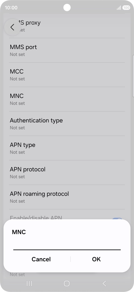 Key in 33 and press OK.