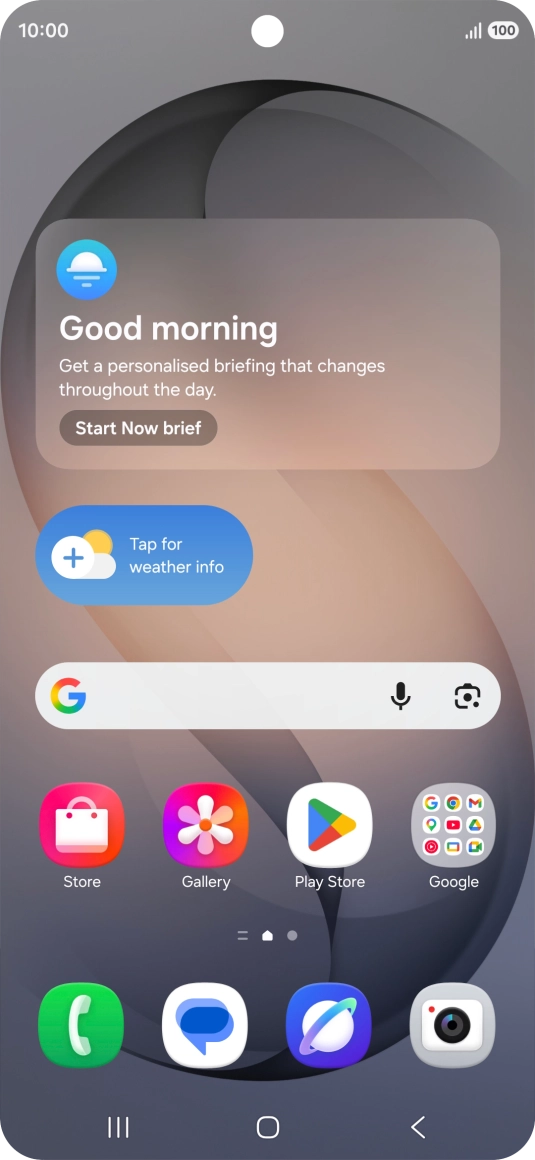 Slide your finger downwards starting from the top right side of the screen.
