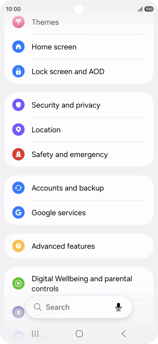 Press Google services.