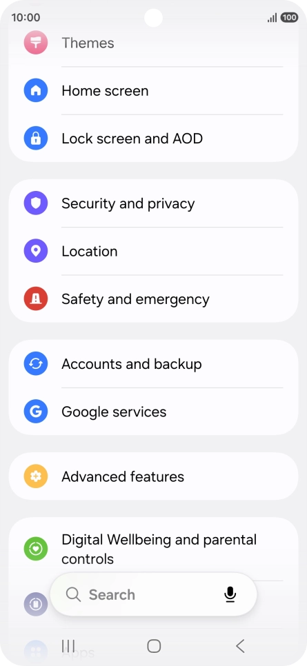 Press Google services.