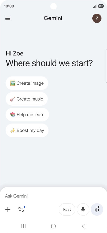Press the profile icon.