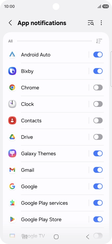 Press the drop down list.