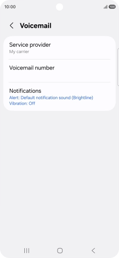 Press Voicemail number.