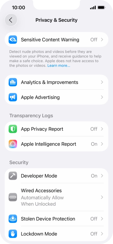 Press App Privacy Report.