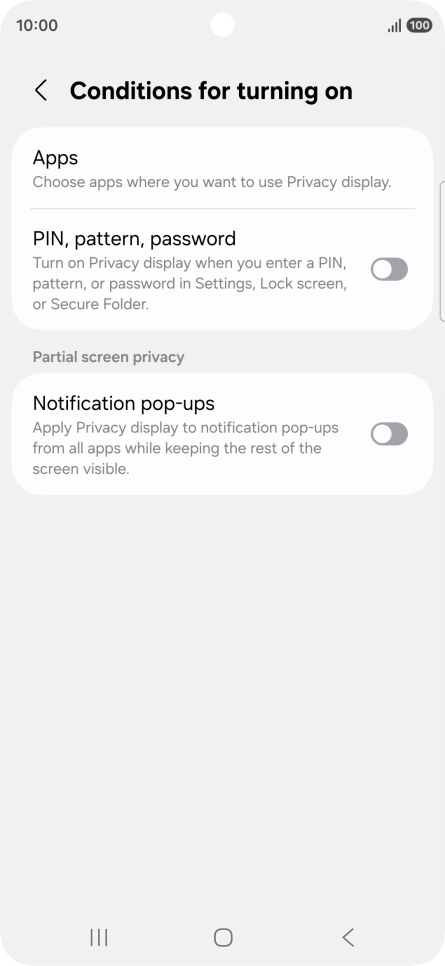 Press Apps and follow the instructions on the screen to select the required apps.