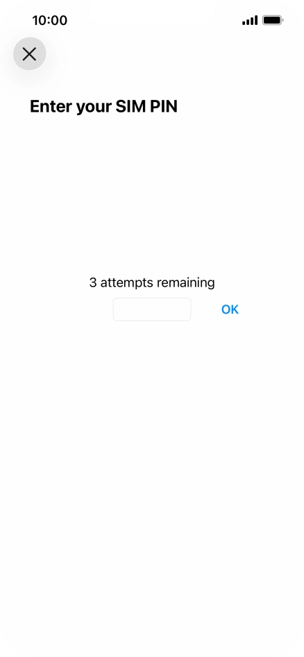 If your SIM is locked, key in your PIN and press OK. The default PIN is 1111.