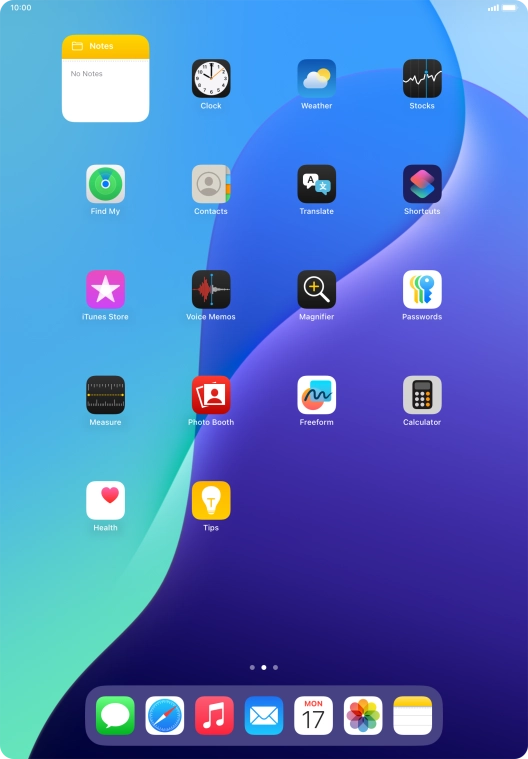 If you're using a Widget Stack: slide up or down on the stack to select the required widget.
