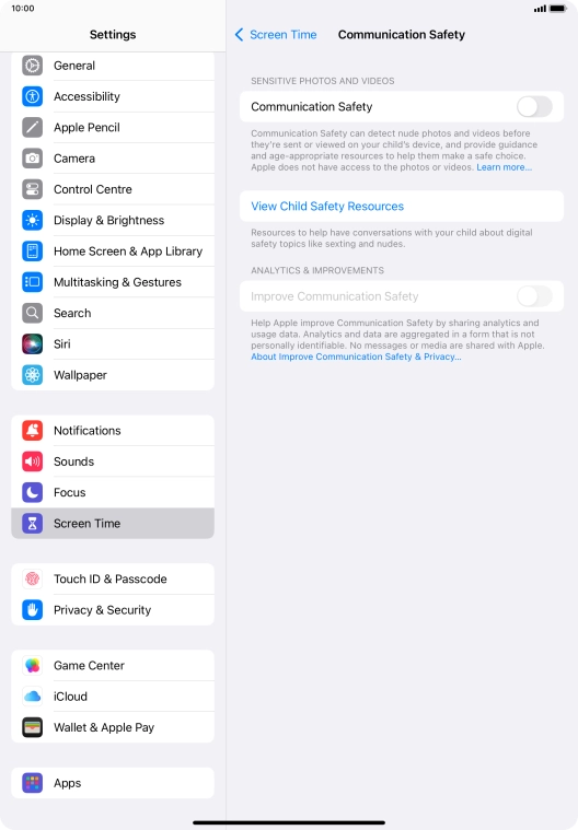 Press the indicator next to 