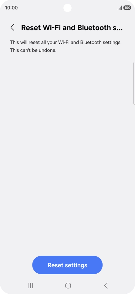 Press Reset settings.