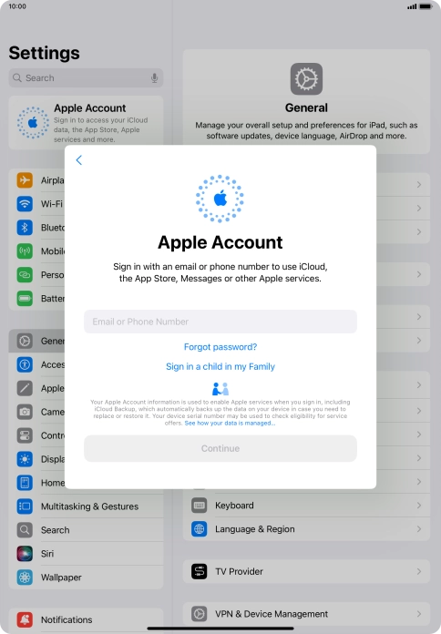 Press Email or Phone Number and key in the username for your Apple ID.