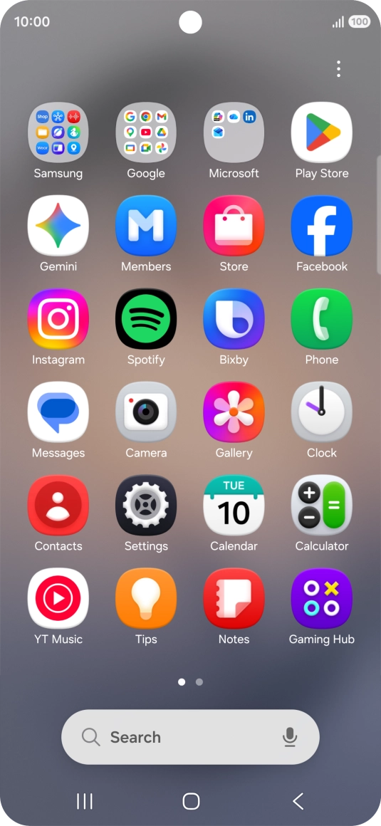 Press Gallery and go to the required folder.