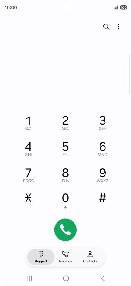 Press the menu icon.