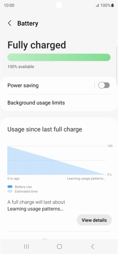 Press Power saving.
