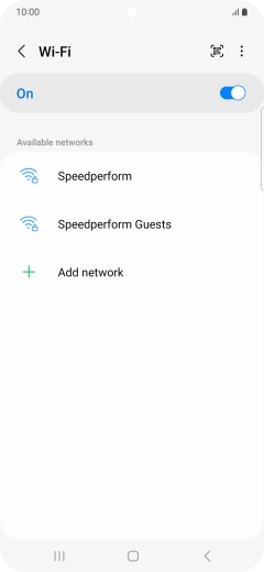 Press the required Wi-Fi network.
