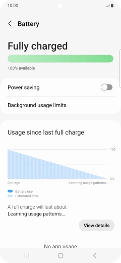 Press Power saving.