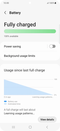 Press Power saving.
