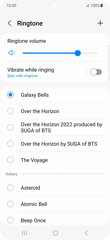 Press the required ring tones to hear them.