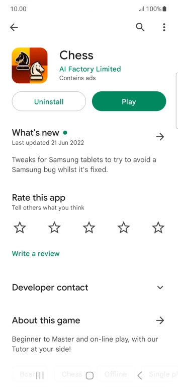 Press Uninstall.