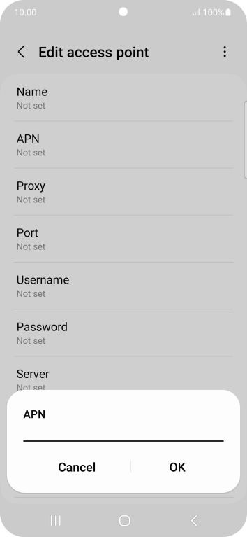 Key in eezone and press OK.
