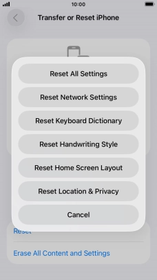 Press Reset Network Settings.