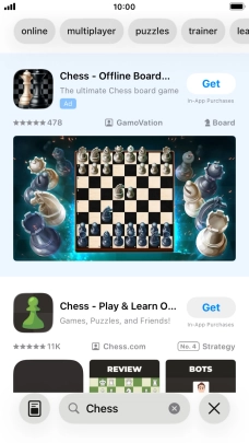 Press the required app.