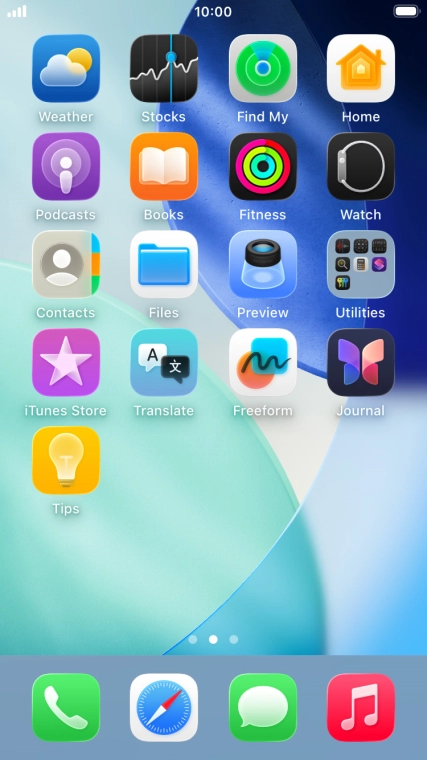 Press and hold anywhere on the home screen.