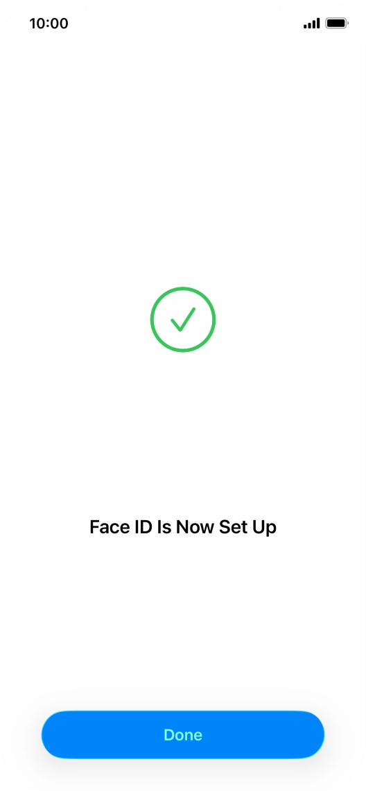Press Done. If you haven't previously selected a phone lock code, key in a code of your own choice twice.