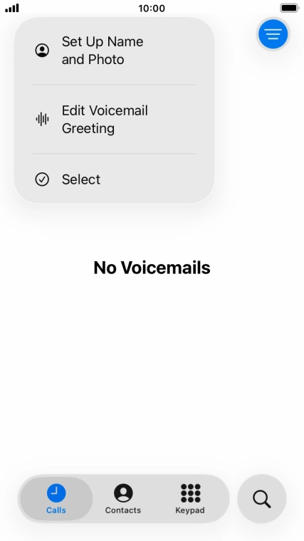 Press Edit Voicemail Greeting.
