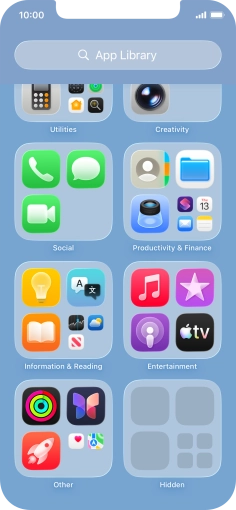 The app is now placed in the Hidden folder in the App Library.