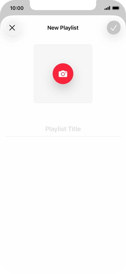 Press the text input field and key in a name for the playlist.