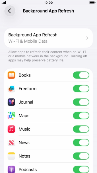 Press Background App Refresh.