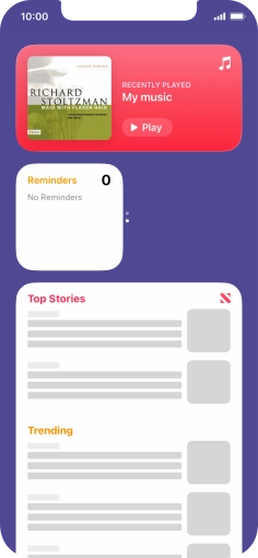 Press and hold the required Widget Stack.