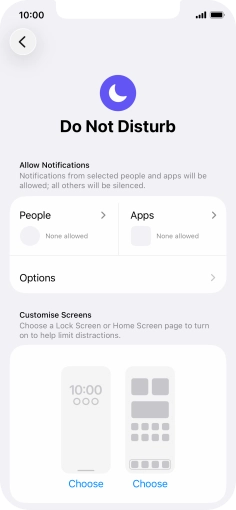 Press People and follow the instructions on the screen to select which contacts you would like to receive calls and notifications from when Do Not Disturb is turned on.