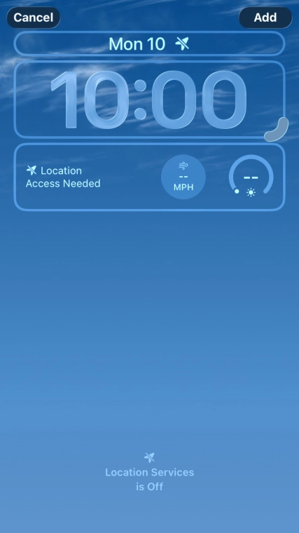 To customise the way the lock screen date is displayed, press the date widget and follow the instructions on the screen to find the required widget display mode.