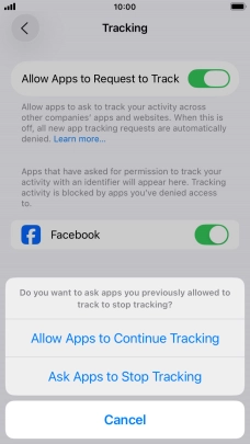 If you turn off the function, press the required setting.