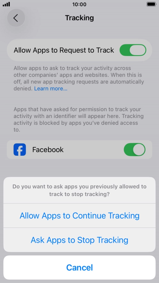 If you turn off the function, press the required setting.