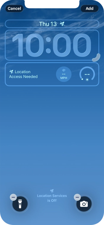 To customise the way the lock screen date is displayed, press the date widget and follow the instructions on the screen to find the required widget display mode.