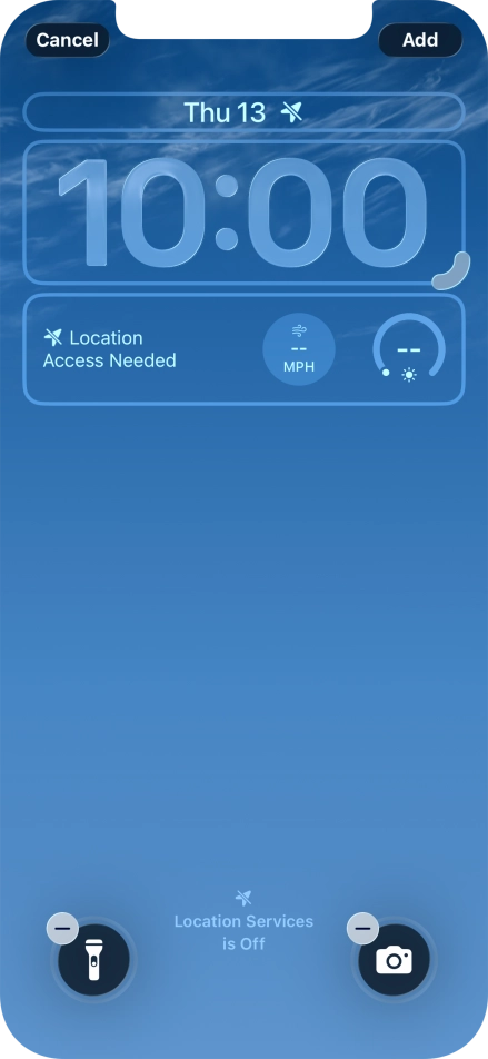 To customise the way the lock screen date is displayed, press the date widget and follow the instructions on the screen to find the required widget display mode.