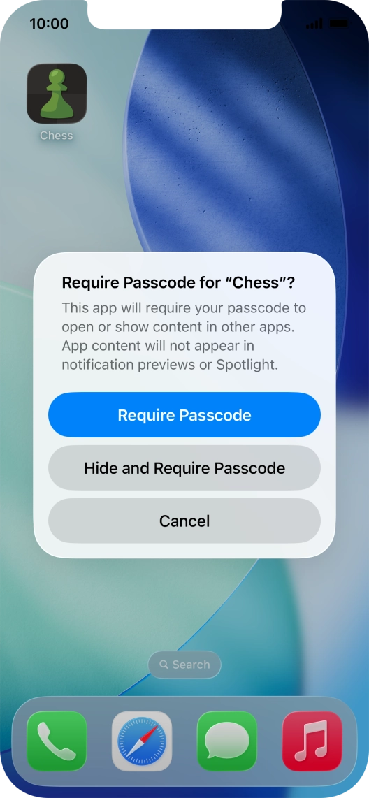 Press Require Passcode.