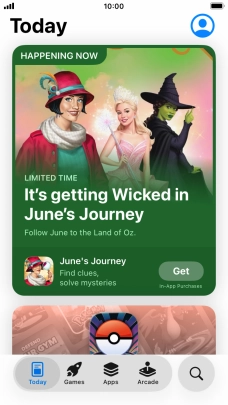 Press the search icon.