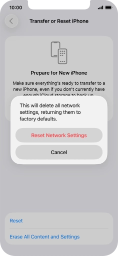 Press Reset Network Settings.